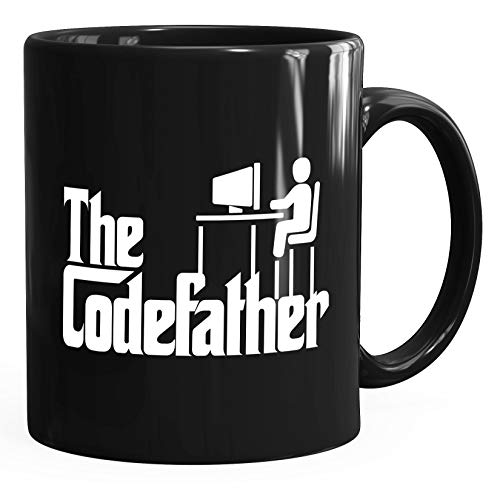 MoonWorks® Kaffee-Tasse The Codefather Programmierer IT Informatiker Coder Geschenk-Tasse schwarz unisize