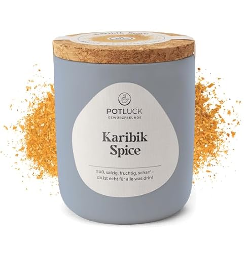 POTLUCK I Karibik Spice I Gewürzmischung im Keramiktopf I 80g I Vegan, glutenfrei und mit natürlichen Inhaltsstoffen