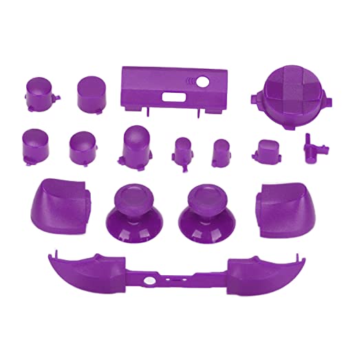 Annadue Gaming Controller Trigger Buttons Kits Komplettes Game Controller Zubehör Tastenset Ersatzgriffe Zubehör Kits für Series X Game Controller(Violett)