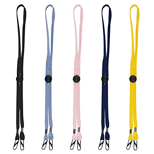 TT- 5 Stück Mundschutz Bunt Lanyard Maskenhalterung Hinterkopf Kinder - 95sCloud Maskenband Längenverstellbar Lanyard Maskenhalterung, Lanyard, Halterung für Kinder Erwachsene (A)