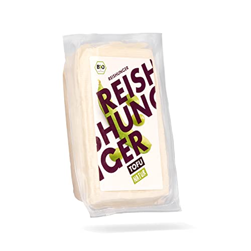 REISHUNGER BIO Tofu Natur 4x200 g - Bio-Sojabohnen aus Österreich - Pflanzliches Protein - Glutenfrei & Vegan - Ungekühlt haltbar