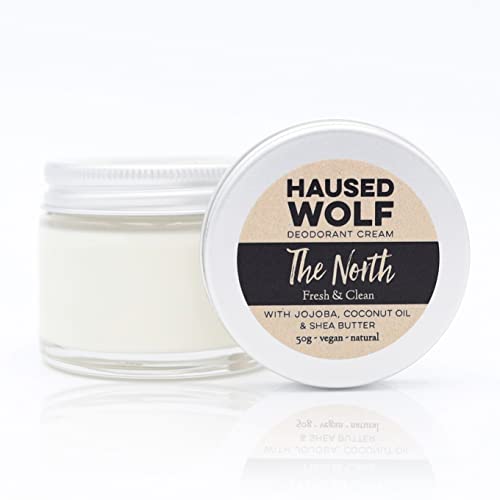 Haused Wolf Deocreme - 50 g - im Glastiegel - vegan - handmade in Germany (The North)