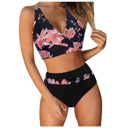 XTBFOOJ bikini Damen bauchweg push up sexy Badeanzug Damen 48 Bauch Weg Badeanzug+für+Damen bikini Damen große brüste tankini Damen große größen 50 bikini-sets für Damen tankini mit shorts Badeanzug