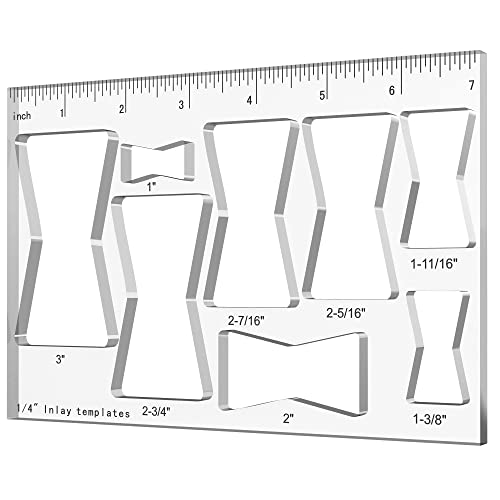 8 in 1 Router Jigs Vorlage, Schmetterlings-Einlegeschablone dekorativ, Frässchablonen für die Holzbearbeitung (1 Packung Schmetterling)