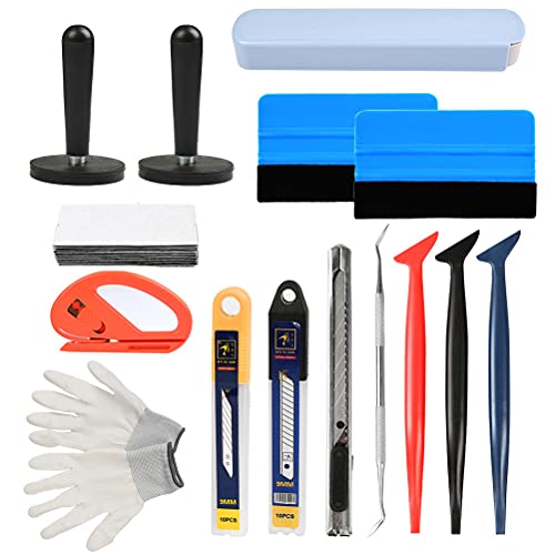 42 Teiliges Folierungs Werkzeug Kit Auto Folierung Set für Car Wrapping,Vinyl Werkzeug Kit Rakel Set Vinyl Wrapping Tool Rakel für Autofolie,Folienwerkzeug für Autofolien Tönungsfolie Lackschutzfolie