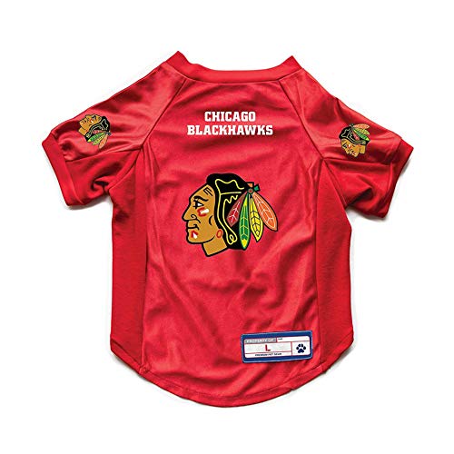 Littlearth NHL Chicago Blackhawks Stretch-Haustier-Trikot, Team-Farbe, Größe L