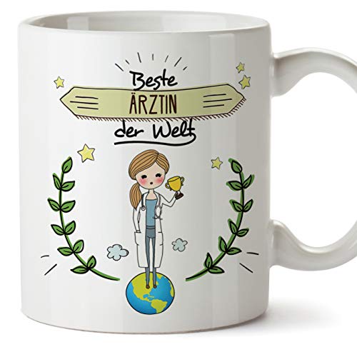 Mugffins Ärztin Tasse/Becher/Mug Geschenk Schöne and lustige kaffetasse - Beste Ärztin der Welt - Keramik 350 ml