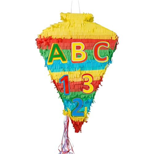 Idena 40600 - Pinata Schultüte, Schulanfang, 55 x 37,5 x 14 cm, Einschulung, Zuckertüte, Schule, 1. Schultag, Geschenk, Dekoration