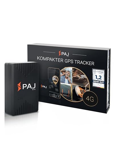 PAJ GPS Tracker - COMPACT Finder 4G - magnetischer GPS Tracker für Autos, Motorräder, LKWs - bis zu 40 Tage Akkulaufzeit - Ortungsgerät für Diebstahlschutz mit Live-Ortung, Alarmbenachrichtigungen