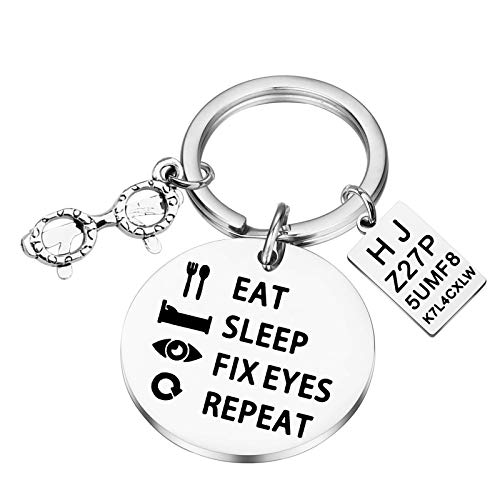 Optometrist Gifts Eat Sleep Fix Eyes Repeat Schlüsselanhänger Optiker Geschenk Augenarzt Geschenk Augenarzt Augenarzt Geschenk