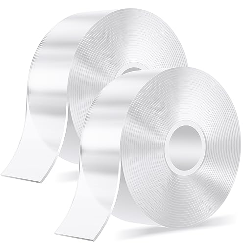 kinkaivy Doppelseitiges Klebeband Extra Stark, 10M Nano Tape Spurloses, Double Sided Tape Transparent, Doppelseitiges Klebeband Ablösbar zum Aufhängen von Bildern, Postern, Teppichen, Fotos