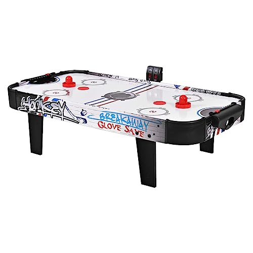 COSTWAY 42'' Air Hockey Spieltisch, Airhockey Tisch mit elektronischem LED-Punktezähler, Lufthockey Eishockey, Airhockeytisch Tischhockey mit 2 Pucks 2 Griffe, 2 Ziele, 106,5 x 53,5 x 30,5 cm