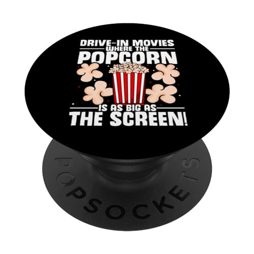 Popcorn Kino Klassiker Verkehr Kino Drive-In Film PopSockets mit austauschbarem PopGrip