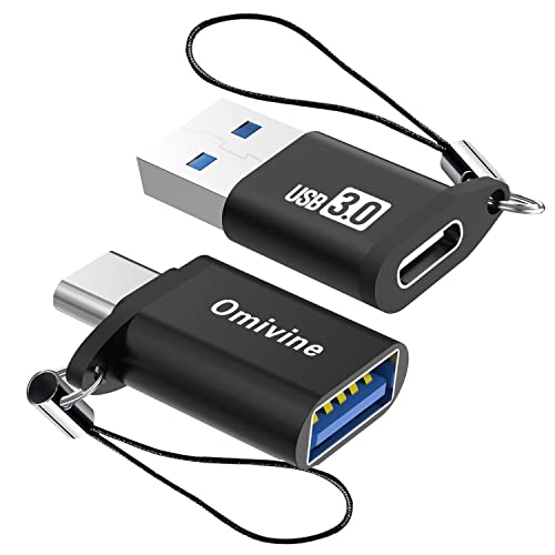 Omivine USB auf USB C Adapter, USB C auf USB Adapter, USB Typ C auf USB 3.0 Adapter mit Schlüsselband, USB A auf C 5 Gbps Datensync Adapter (Stil 4)