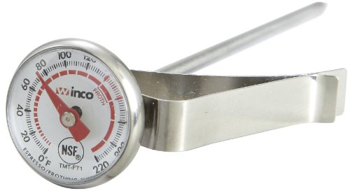 Winco 2,5 cm großes Zifferblatt zum Aufschäumen, Thermometer mit 12,7 cm Sonde (TMT-FT1)