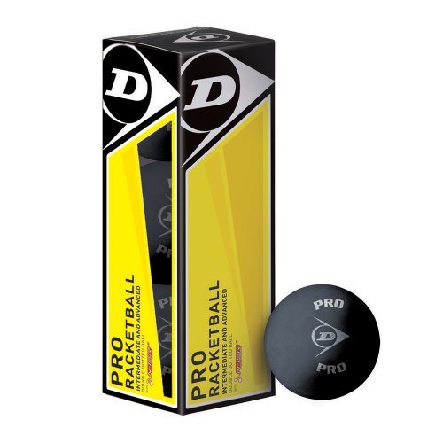 Dunlop Pro Racketball Balls (Box of 3) Zubehör, Erwachsene Unisex, Mehrfarbig (Mehrfarbig), Einheitsgröße