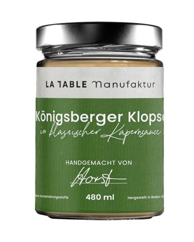 LA TABLE MANUFAKTUR Königsberger Klopse 480 ml | regionales Rindlfeisch | frische Zutaten | Genuss & Restaurant für Zuhause | von Spitzenköchen gekocht | 12 Monate ungekühlt haltbar