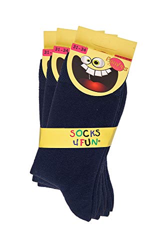 TippTexx 24 6 Paar Ökotex Bambus Socken, DIE Geruchs-Killer mit ANTI-LOCH-GARANTIE (as3, numeric, numeric_31, numeric_34, regular, regular, Marine-Kinder)