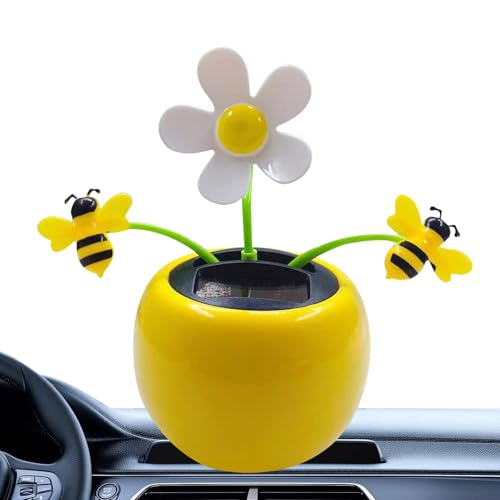 Gohemsun Wackelfigur Blume, Solar Tanzende Blume Solarblume Wackelfigur Wackelblume Solarblume Wackelfigur Wackelblume Solar Solarbetriebene Wackelblume für Auto Haus Oder