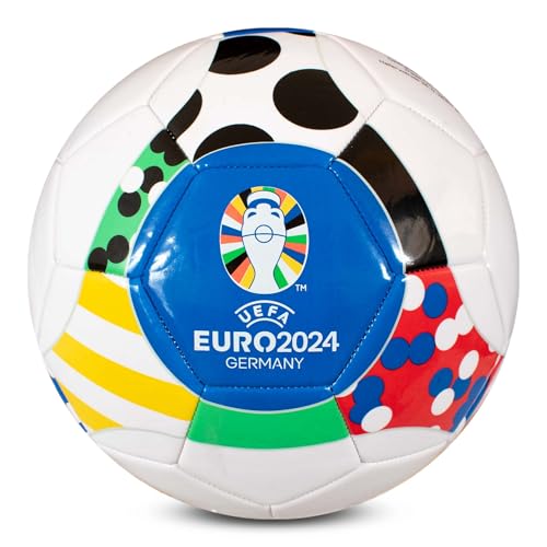 Hy-Pro Euro 2024 Fußball - Größe 5, offiziell lizenziert, UEFA, Training, Spiel, Merchandise, Sammlerstück für Kinder und Erwachsene