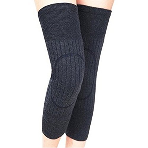 Unisex Wolle Cashmere Kniebandage Pads Winter Warm Thermo-Knielinge Sleeve für Frauen Herren