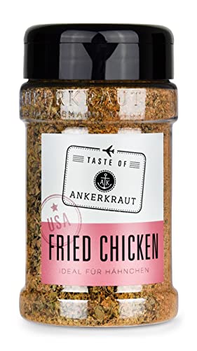 Ankerkraut Fried Chicken USA im Streuer, Gewürzmischung für Hähnchenschenkel, Chicken-Wings und Hähnchen lecker würzen, 225 g im Streuer