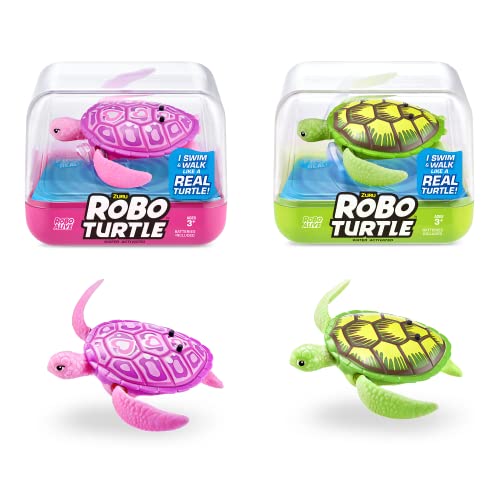 Robo Turtle Roboter Schildkröte (2er Pack, grün & rosa)