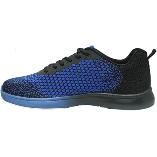 Pyramid Herren Path Lite Seamless Mesh Bowlingschuhe, Schwarz/Königsblau, 43 EU