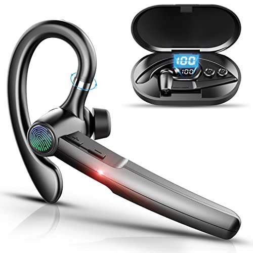 Bluetooth Headset Telefon mit Mikrofon Bluetooth Kopfhörer Kabellos,48Hrs Talk Wireless Headset Bluetooth Freisprech,In Ear Kopfhörer Business/Büro/Geschäft/Fahren für iPhone Samsung Android Handy