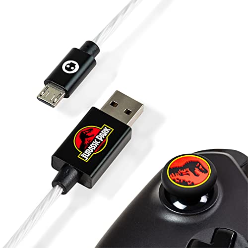 Numskull Offizielles geflochtenes USB-C-Kabel von Jurassic World, 1,5 m, Schnellladekabel, kompatibel mit PlayStation 5, Xbox Series X und S