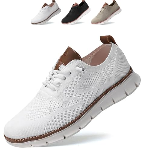 Herrenschuhe Wearbreeze, Urban – Ultra Bequeme Schuhe, Ultra Schuhe für Herren, Breeze Schuhe,Herrenschuhe Wearbreeze, Leis, Herren-Schlupfschuhe mit Fußgewölbeunterstützung (White,43)