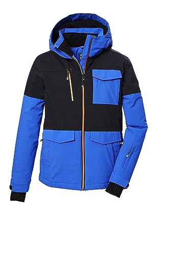 killtec Jungen Skijacke/Funktionsjacke mit Kapuze und Schneefang KSW 149 BYS SKI JCKT, blau, 152, 41185-000