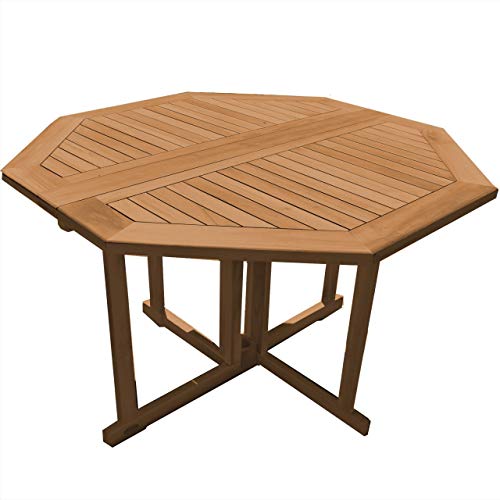 Klapptisch Savona Achteck Teak Massivholz Tischgröße Höhe 75 cm 100 x 100