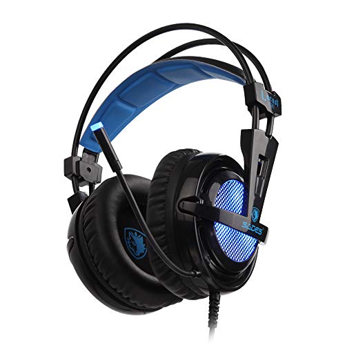 Locust Plus PC Gaming Headset SA-904 Virtual 7.1 Surround Sound und RGB Licht auf Ohrmuscheln