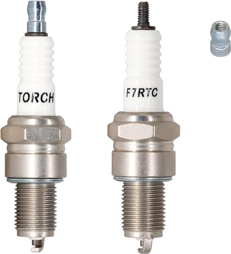 TORCH 2stks F7RTC Zündkerze Ersetzen für NGK 5534/BPR7ES V-line-19 Zündkerze, für BOSCH 7992/WR5DC 4038/WR5DP Zündkerze, für Champion 332/RN7YC 415/RN9YC 818/RN2C, für W22EPR-U/3088, R41CXLS, OEM