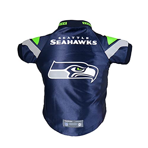 Littlearth Unisex-Erwachsene NFL Seattle Seahawks Premium Haustiertrikot, Teamfarbe, XS