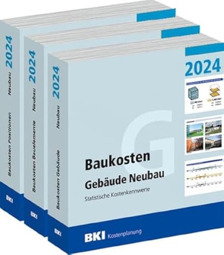 BKI Baukosten Gebäude + Positionen + Bauelemente Neubau 2024 - Kombi Teil 1-3