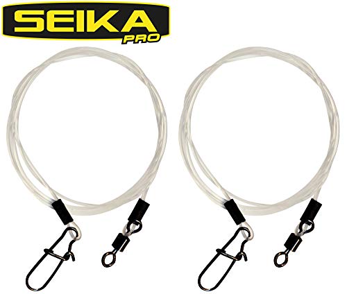 FTM Seika Pro Fluorocarbon Vorfach 60cm - 2 Vorfächer zum Spinnangeln auf Hechte & Zander, Spinnvorfächer zum Spinnfischen, Durchmesser/Tragkraft:0.80mm / 30kg Tragkraft