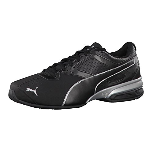 PUMA Herren Tazon 6 FM Low-Top Trainer, Puma Black-Puma Silver, 45 EU