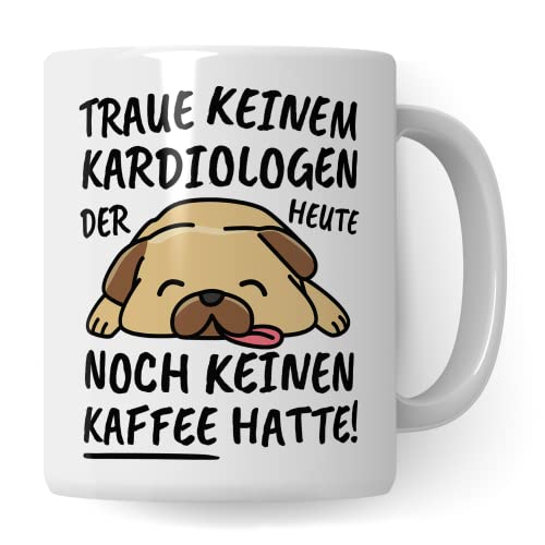 Tasse Kardiologe lustig, Kardiologe Geschenk Beruf, Spruch Kaffeebecher Kardiologen Geschenkidee, Herzspezialist Mediziner Kardiologie Kaffee-Tasse Teetasse Becher