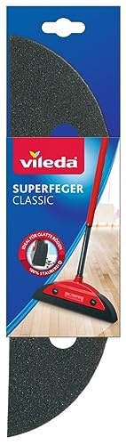 Vileda Superfeger Classic Besen Ersatzkehrteil, Mikroschaum für optimale Schmutzaufnahme, wirbelt keinen Staub auf, für glatte Böden, 1er Pack, Schwarz