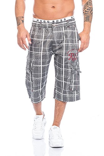 Raff&Taff Herren Bermuda Shorts Herren Sport Shorts Freizeithose Kurze Hosen Cargohose bis 10XL (RT001-6XL, Anthrazit)