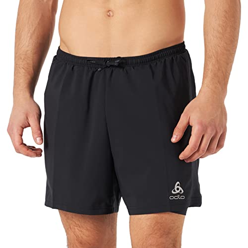 ODLO Laufhose Herren Kurz Essential 5 Inch I Laufshort 2 in 1 I Sporthose