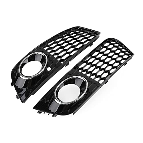 BIPANO Waben-Nebelscheinwerfer-Abdeckung, Kühlergrill, for Audi, for A4 B8 2009–2012, Auto-Kühlergrill-Abdeckung 8KD807682 8KD807681 Nebelscheinwerfer-Einfassungsgitter (Size : A)