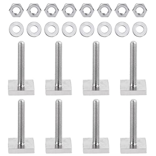 Amfrpar 8 Stück M6 x 35mm T-Nut Adapter Nutensteine Edelstahl mit Muttern und Unterlegscheiben für Dachträger Relingträger Dachbox