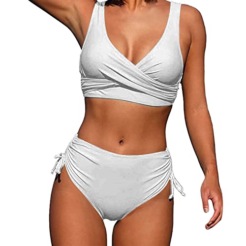 Generisch Bikini Damen Bikini Set Zweiteiliger Badeanzug Bikini mit Hotpants Träger Oberteil Bikinihose Badeanzug Mit Arm Bikini Damen Set Esprit 40 Bikini Damen Set GroßE BrüSte Sexy