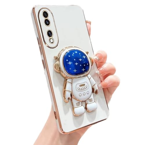 Miagon Blau Galaxie Astronaut Ständer Hülle für Honor 90,Cute Mädchen Dünn Galvanisierte Schutzhülle Weiches Case Bumper mit Astronaut Halter Kickständer