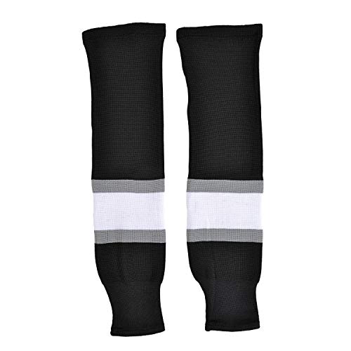 SHERWOOD - Erwachsenen Hockeystutzen Los Angeles NHL Senior I Schienbeinschutz I Stutzen für Hockeyspieler I ideale Passform I 100% Polyester, Schwarz/Grau/Weiß