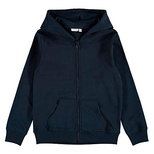 NAME IT Jungen NKMNESWEAT Card W Hood UNB NOOS Hoodie-Jacke, Dark Sapphire, 98