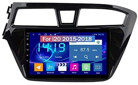 LINGJIE GPS-Navigation für Hyundai I20 2015-2018 Auto-Stereo-Radio SAT NAV 9-Zoll-Android-Doppel-DIN-Touch-Bildschirm Umkehrende Video-Multimedia-Player-Video-Empfänger,WiFi 1g+16g